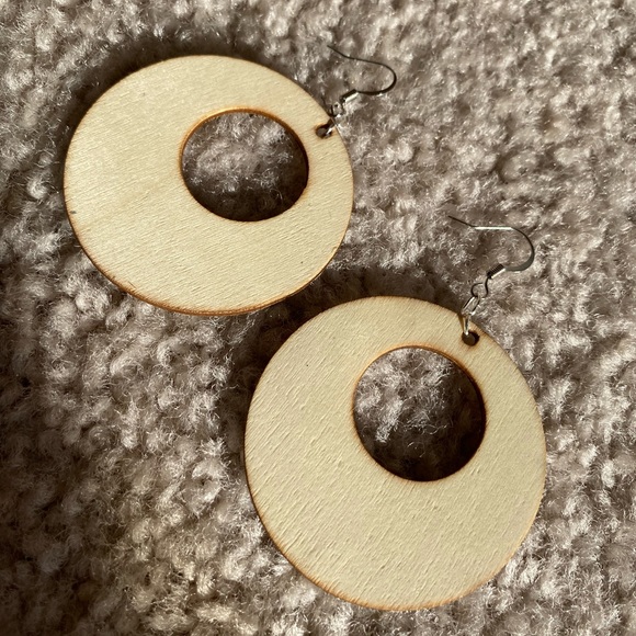 Wood Burned Earrings - Picture 6 of 6